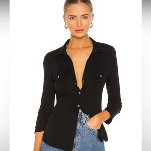 James Perse shirt in black size 1